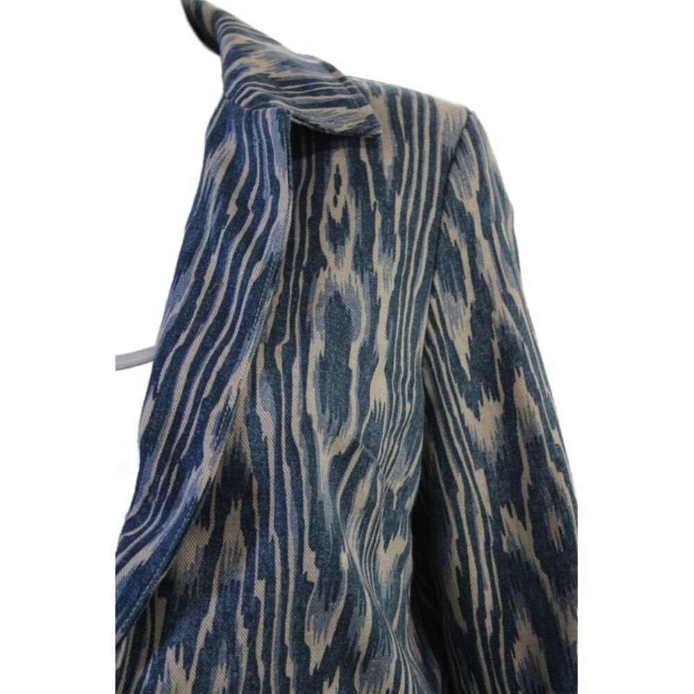J. Mclaughlin Women Overcoat Blue Collared Hook & Eye Bohemian Size XS - Picture 2 of 7